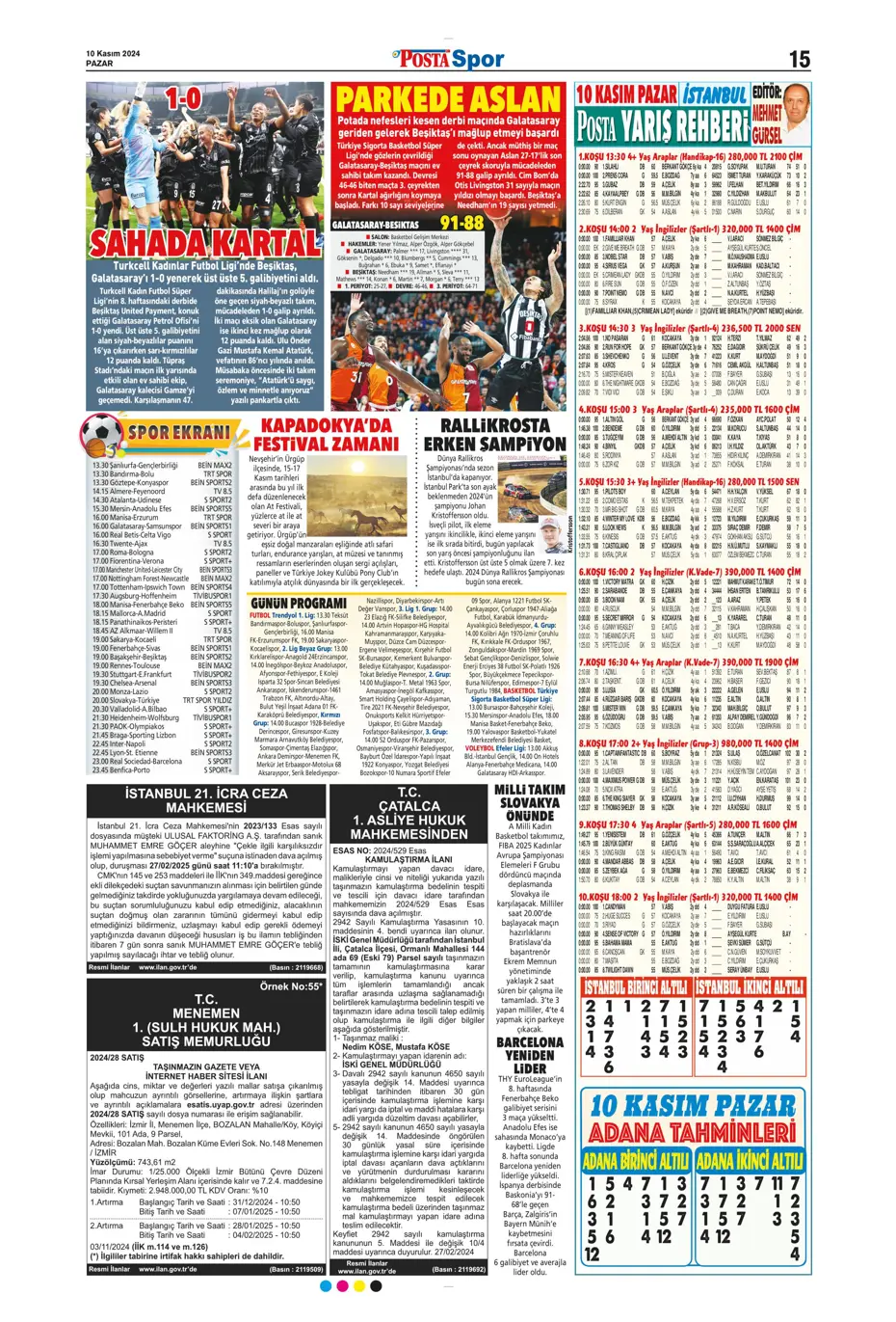 "Cimbom devleri gölgesinde bıraktı" | Sporun manşetleri (10 Kasım 2024) - 18