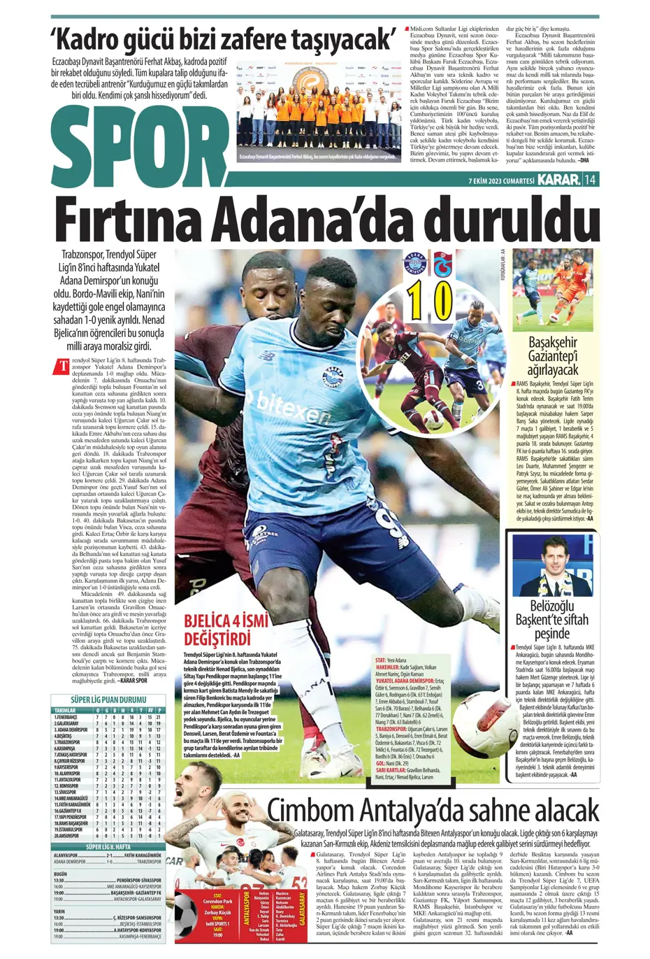 "Şok eden Nelsson iddiası" | Sporun manşetleri (7 Ekim 2023) - 22 "Şok eden Nelsson iddiası" | Sporun manşetleri (7 Ekim 2023) - 22