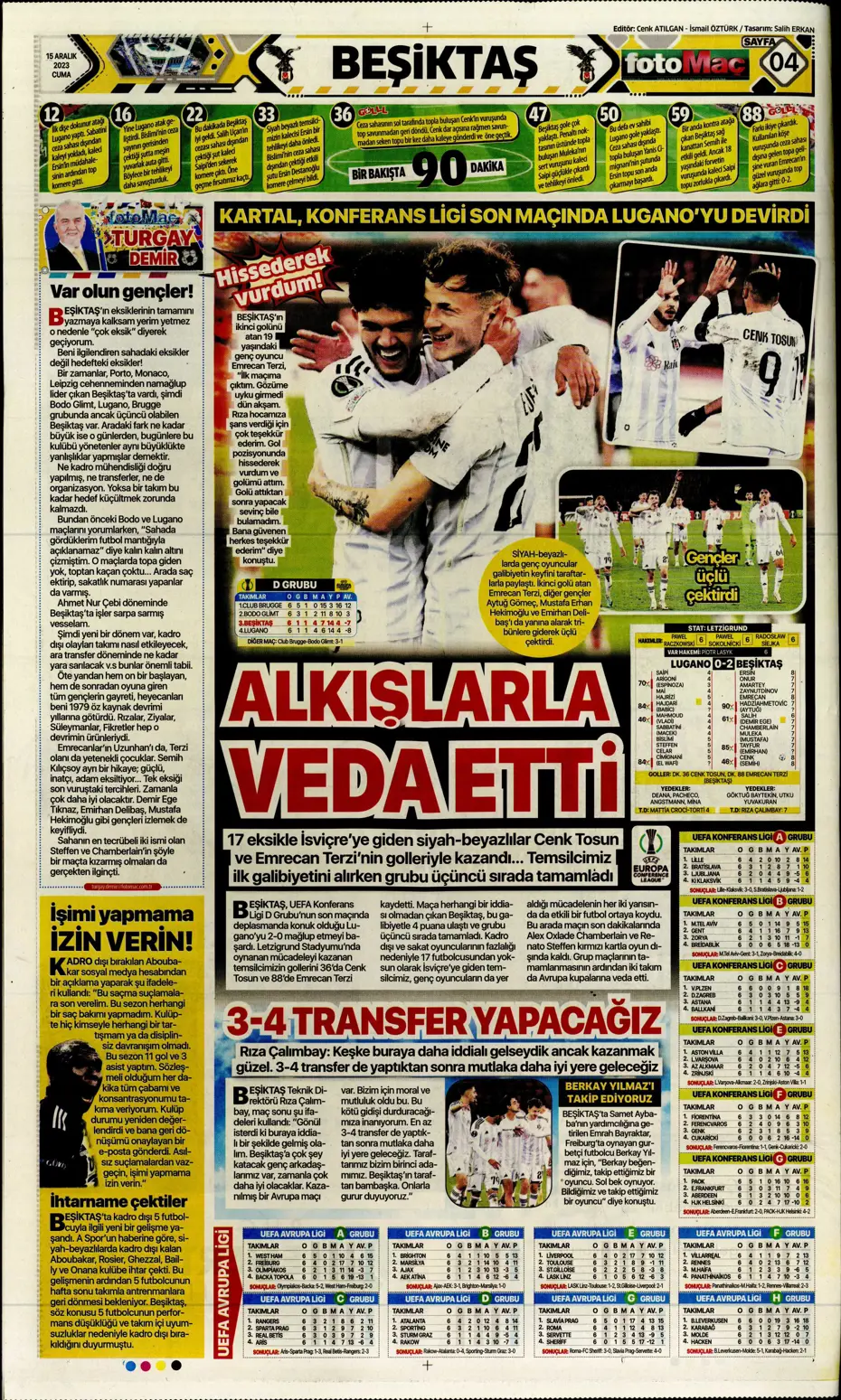 "Aslan'dan Jorginho bombası" | Sporun manşetleri (15 Aralık 2023) - 15