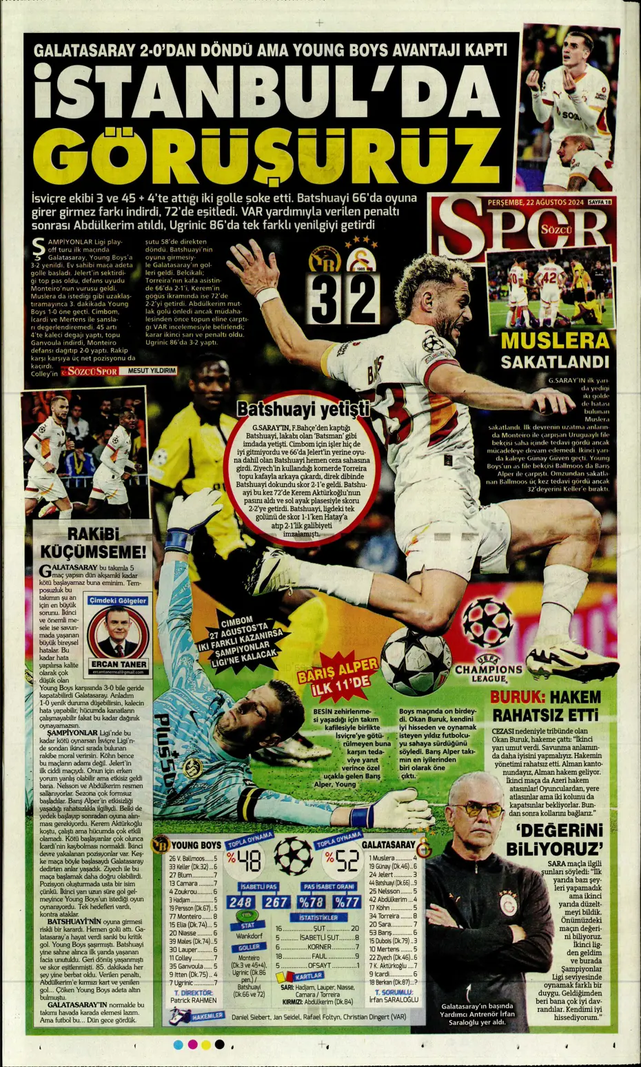 "Batman bile kurtaramadı" | Sporun manşetleri (22 Ağustos 2024) - 27 "Batman bile kurtaramadı" | Sporun manşetleri (22 Ağustos 2024) - 27