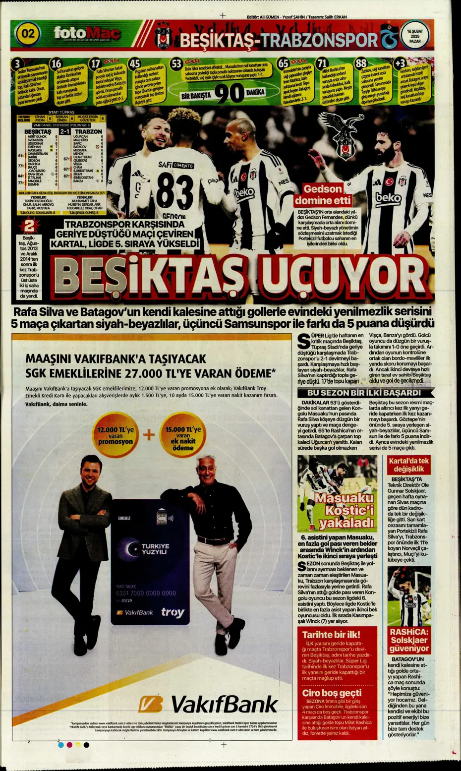 "Fırtınanın rengi siyah-beyaz" | Sporun manşetleri - 11