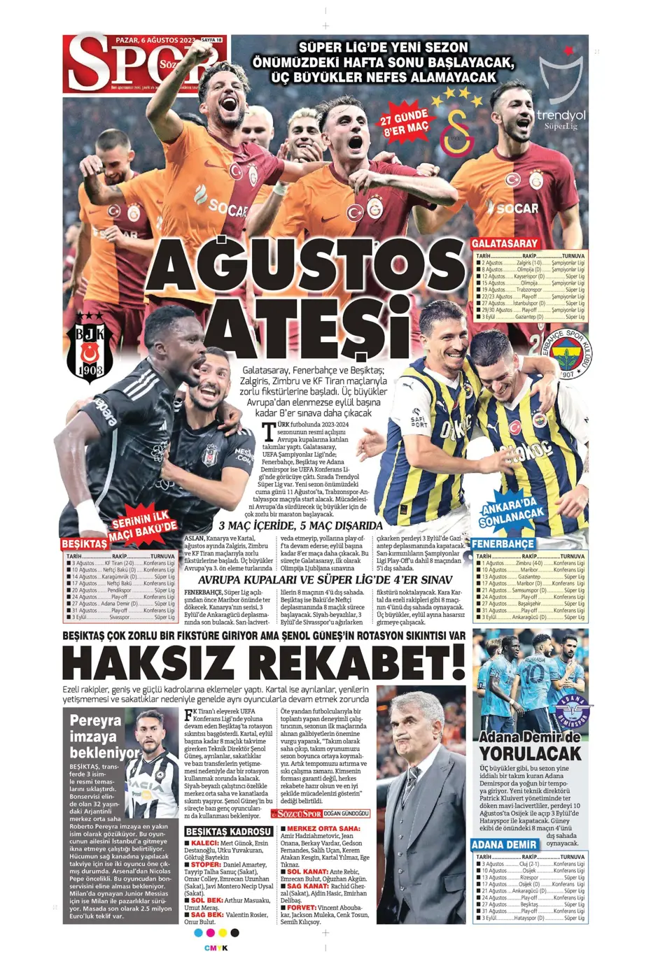 "Fener'e dünya yıldızı" | Sporun Manşetleri (6 Ağustos 2023) - 30