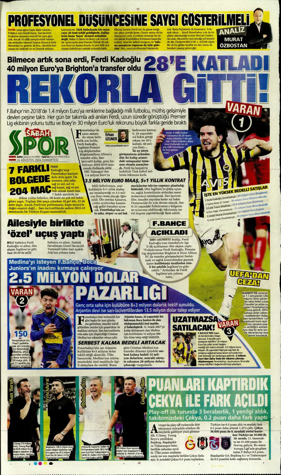 "Fenerbahçe'den Danilo Pereira sürprizi" | Sporun manşetleri - 23 "Fenerbahçe'den Danilo Pereira sürprizi" | Sporun manşetleri - 23