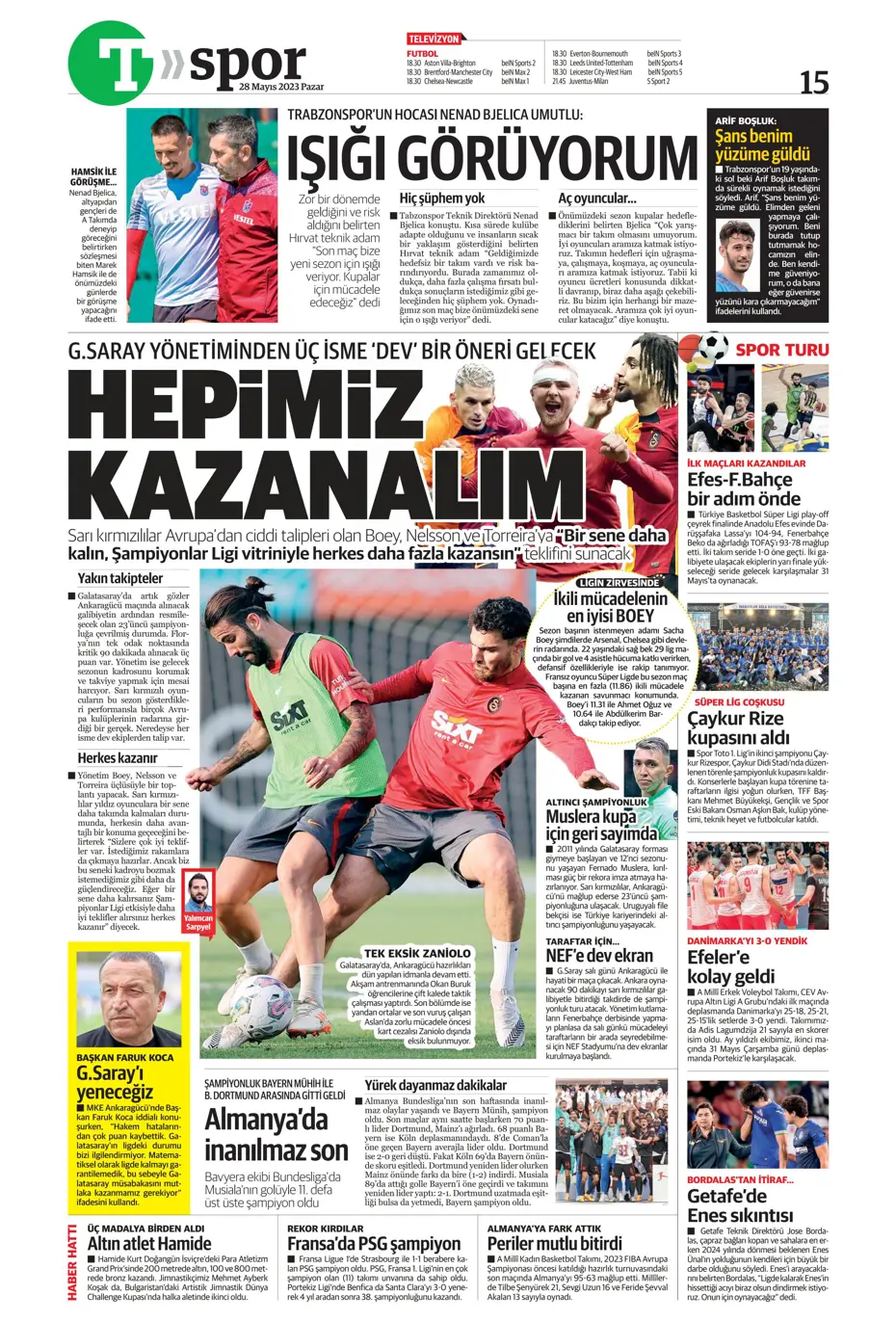 "Lukaku sürprizi" | Sporun manşetleri (28 Mayıs 2023) - 20