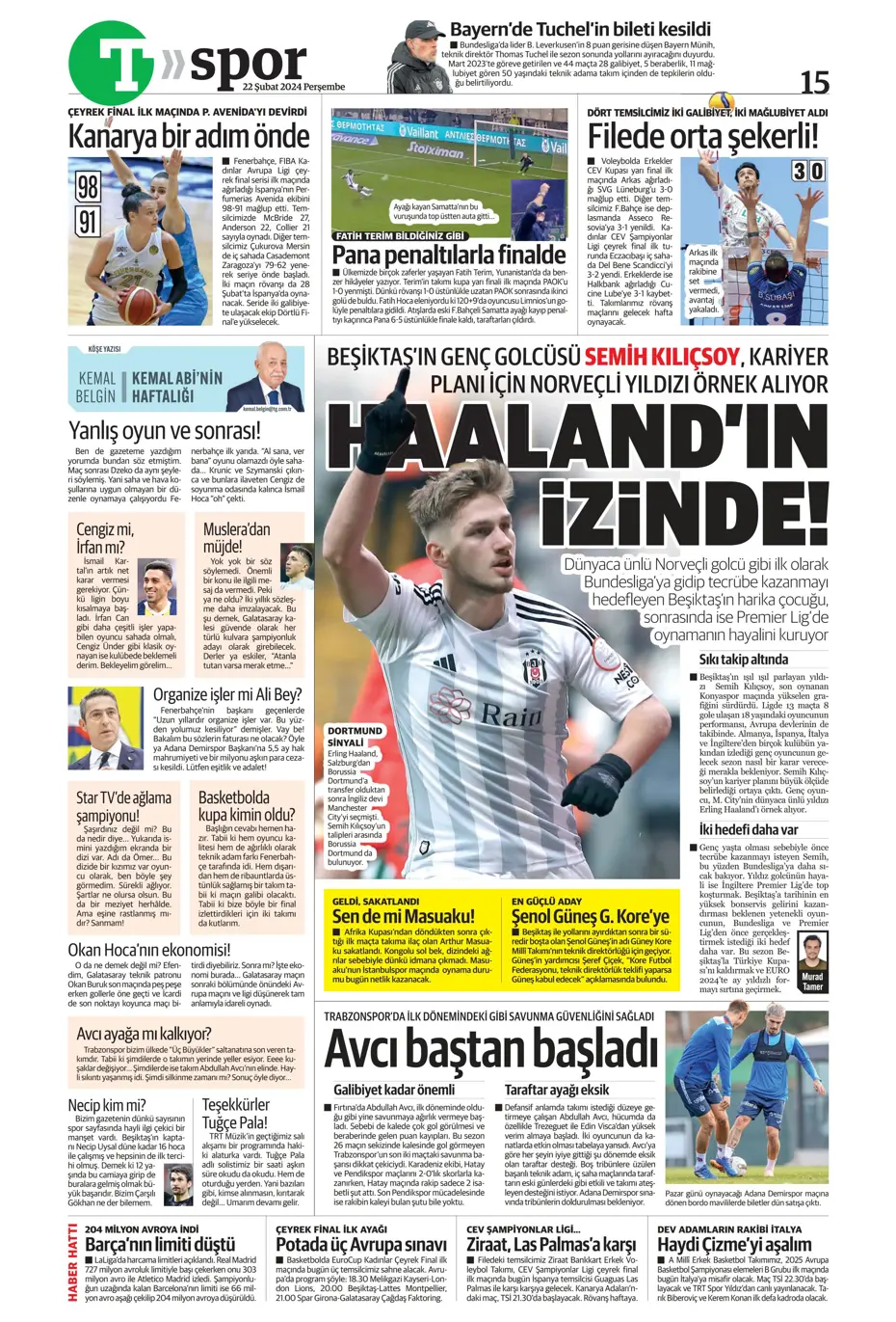 "Fenerbahçe Alex'in peşinde" | Sporun manşetleri (22 Şubat 2024) - 34
