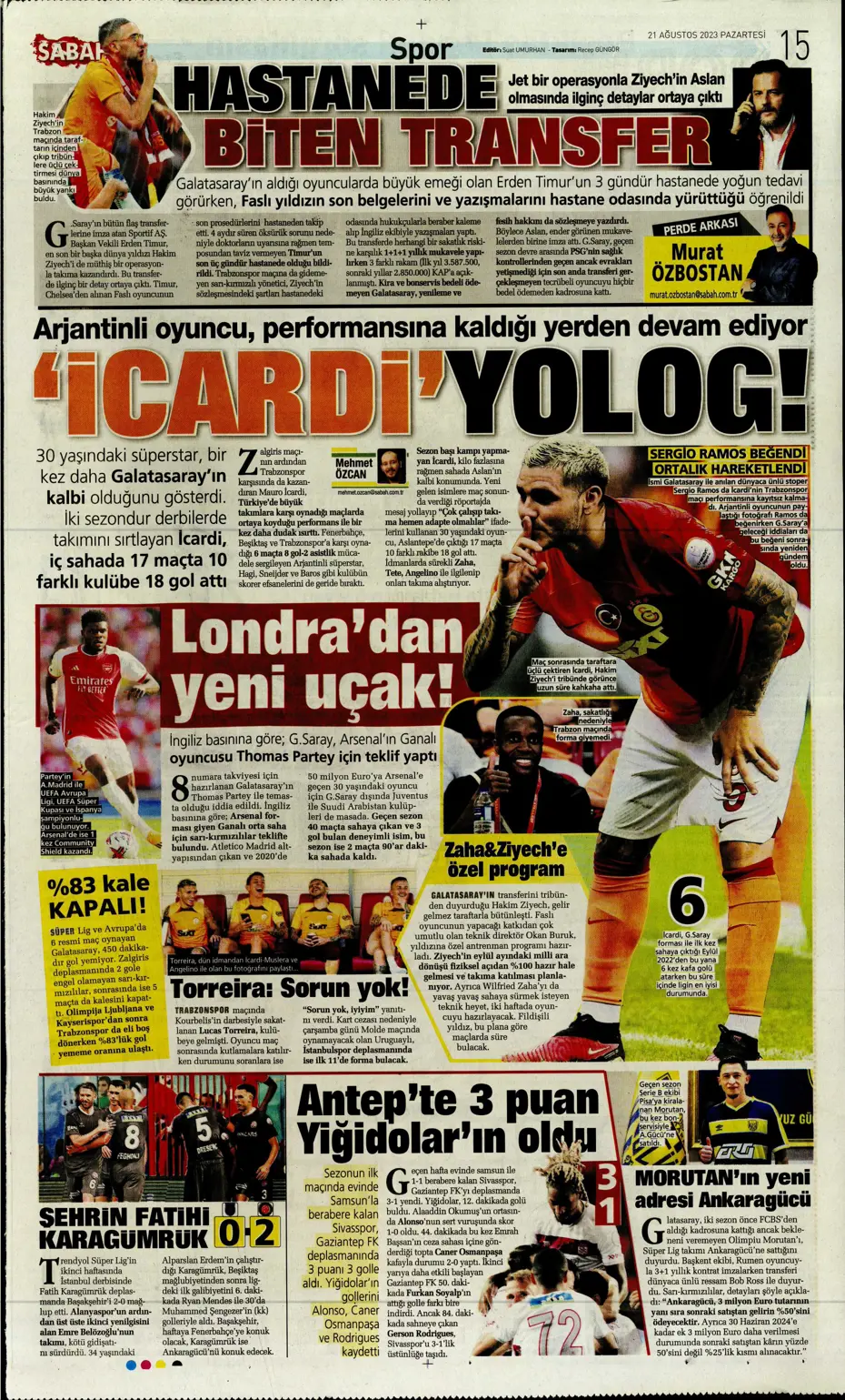 "Kara Kartal'a 90+4'te şok" | Sporun manşetleri (21 Ağustos 2023) - 30