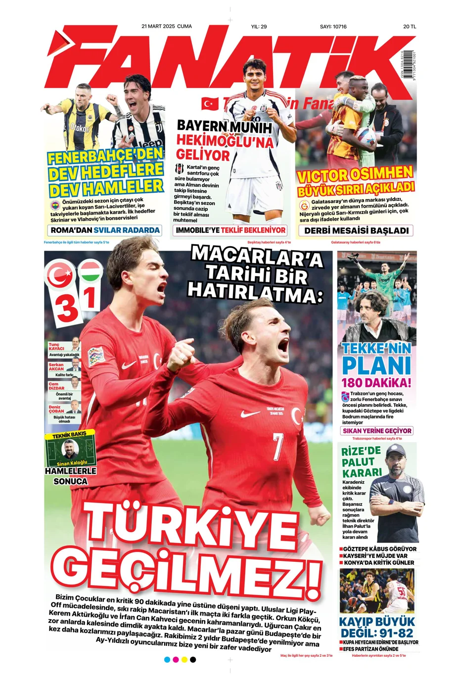 "A sınıfı zafer" | Sporun manşetleri - 1 "A sınıfı zafer" | Sporun manşetleri - 1