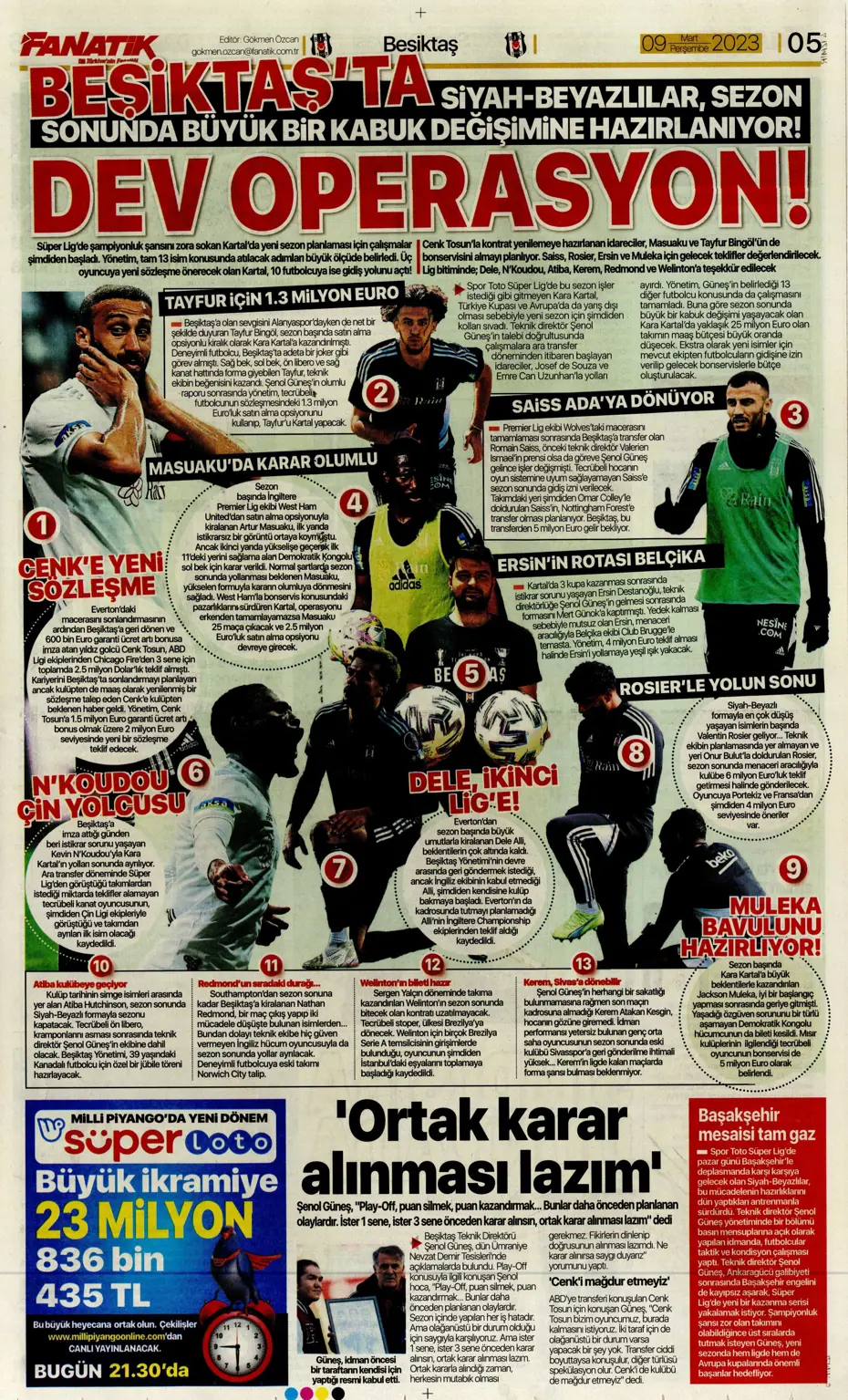 "Avrupa'yı fethedelim" - Sporun manşetleri - 10