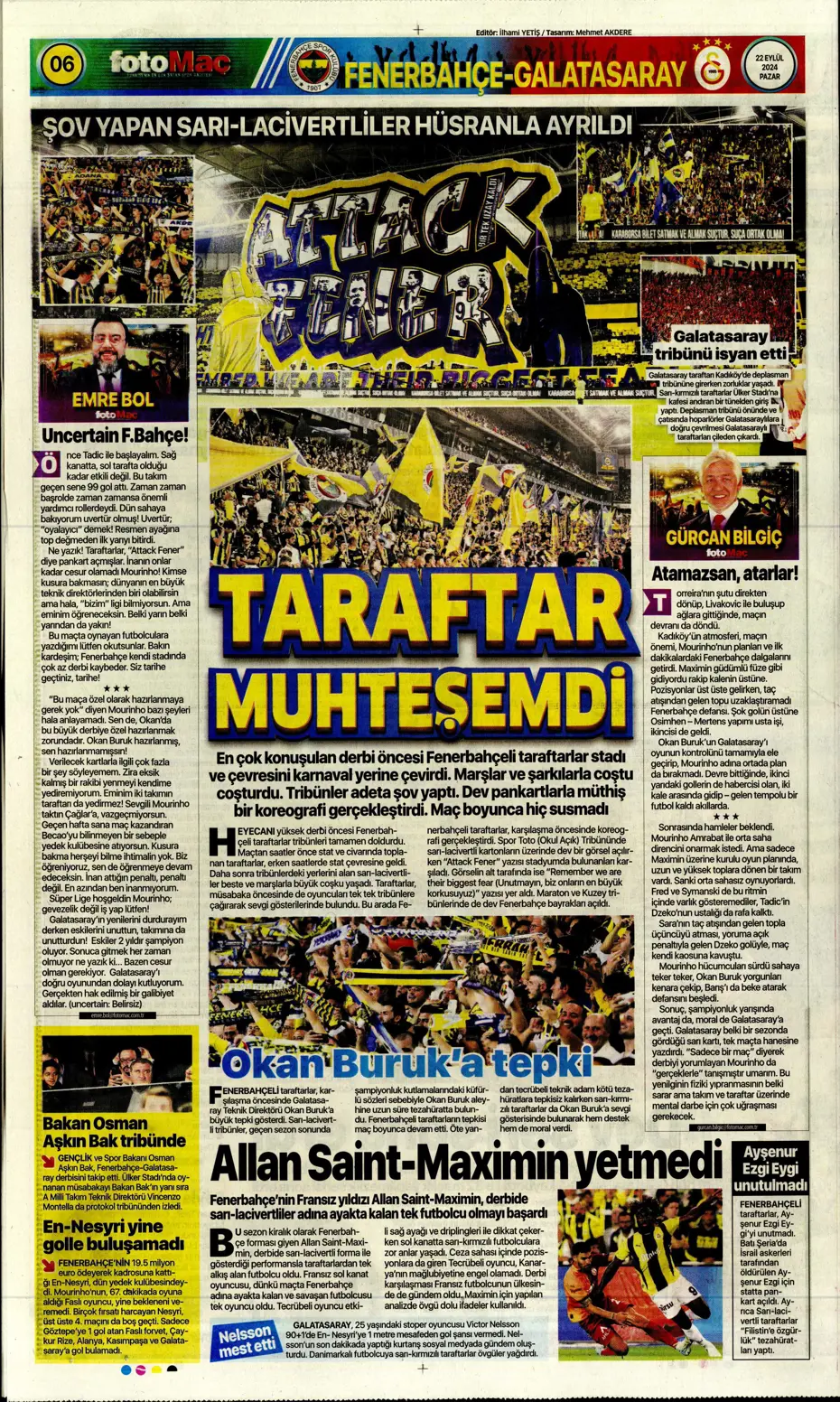 "Şampiyon Kadıköy'ü selamladı!" | Sporun manşetleri (22 Eylül 2024) - 17