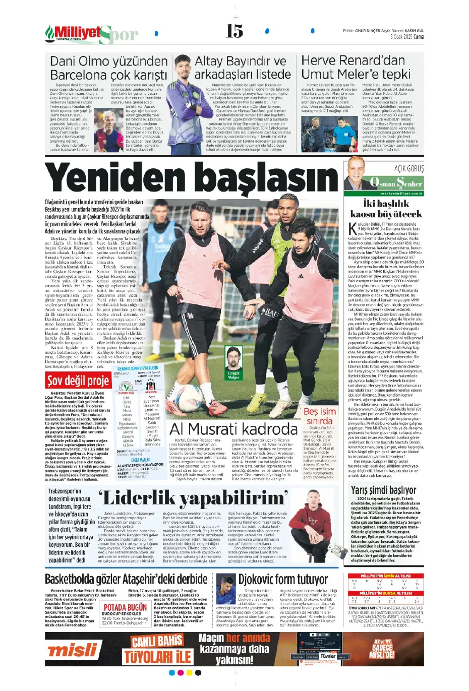 "Fatih Terim, Galatasaray'ın yıldızını istiyor" | Sporun manşetleri - 14