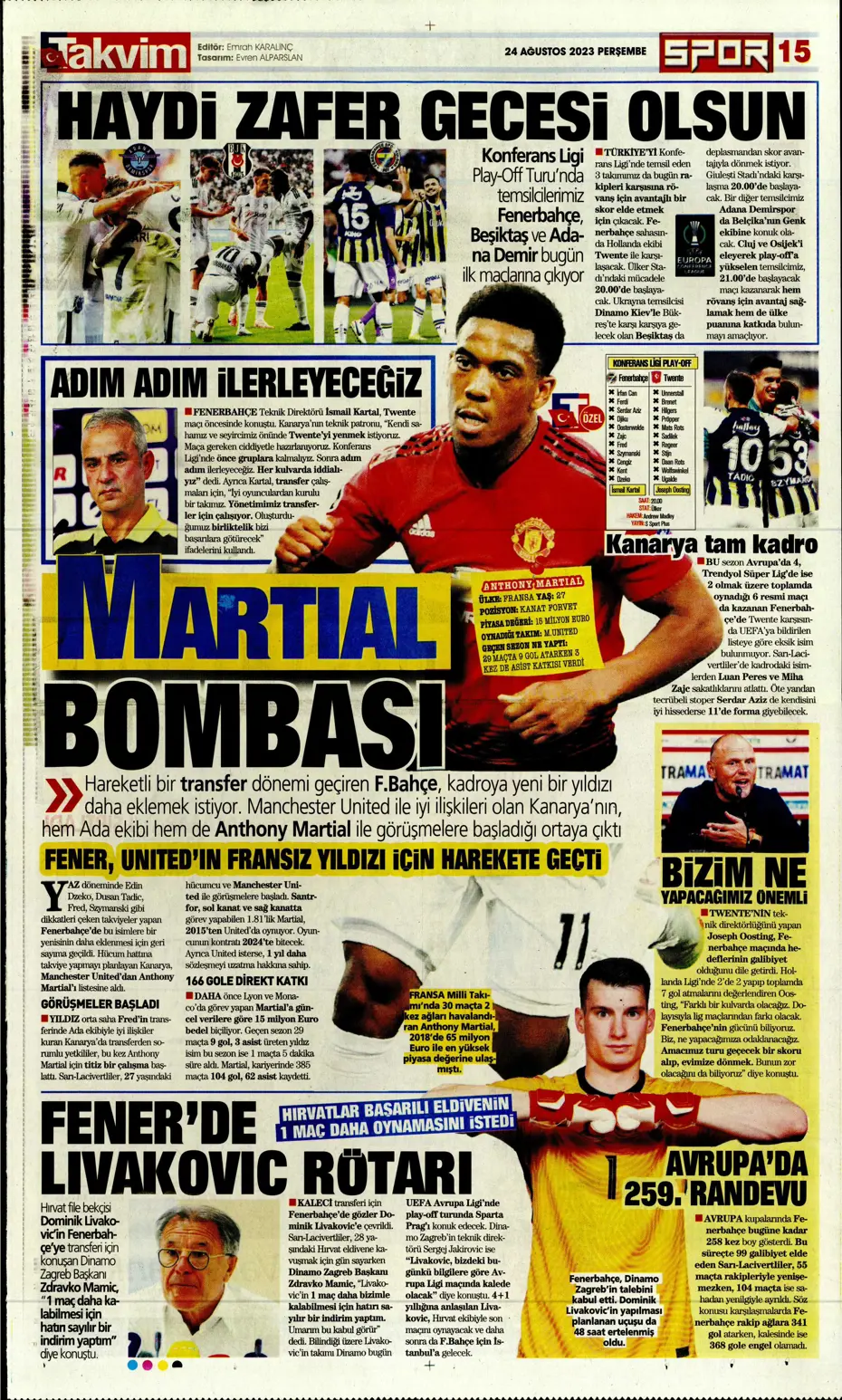 "İyi ki varsın Mauro Icardi" | Sporun manşetleri (24 Ağustos 2023) - 39