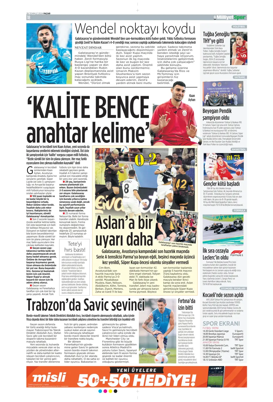 "Aslan'da rota Gravenberch" | Sporun Manşetleri (28 Temmuz 2024) - 21 "Aslan'da rota Gravenberch" | Sporun Manşetleri (28 Temmuz 2024) - 21