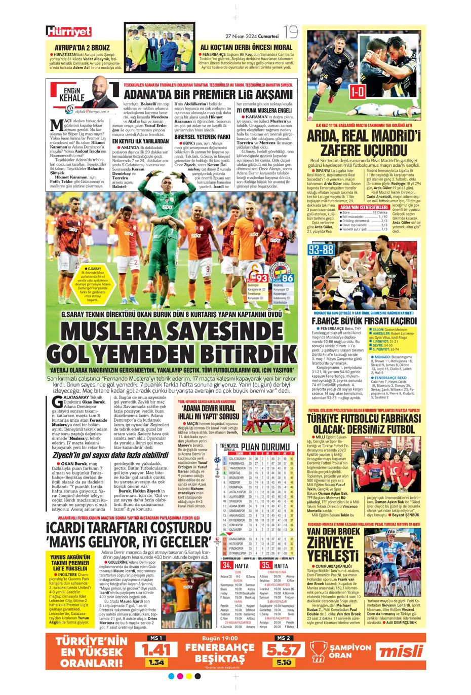 "Kadıköy'de dev kapışma" | Sporun Manşetleri - 25