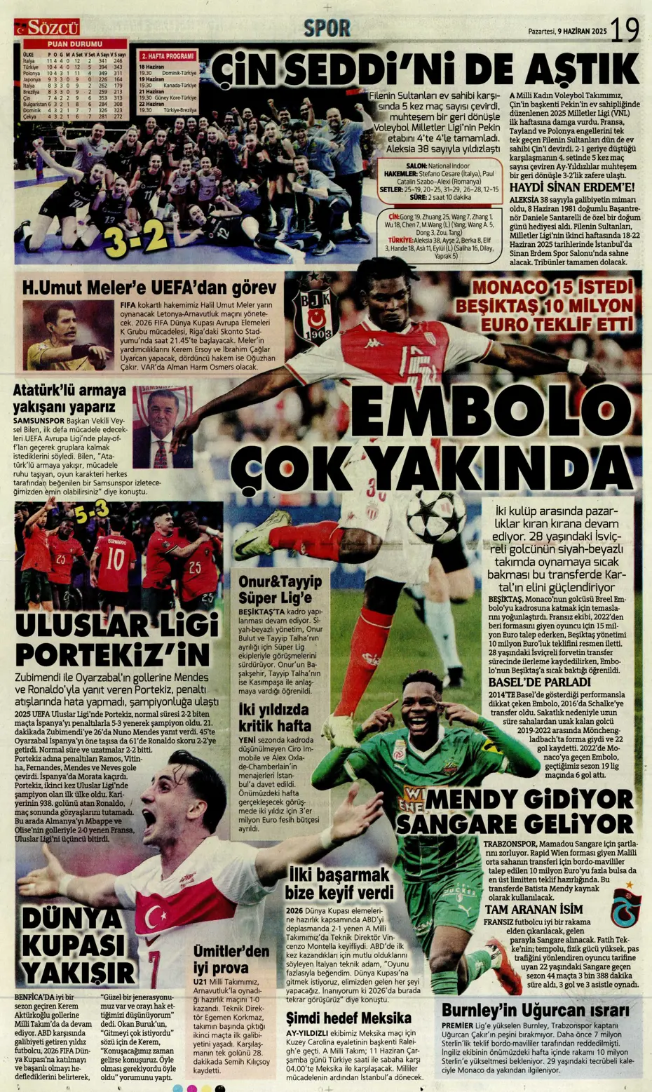 "Hakim Ziyech geri dönüyor" | Sporun manşetleri - 30