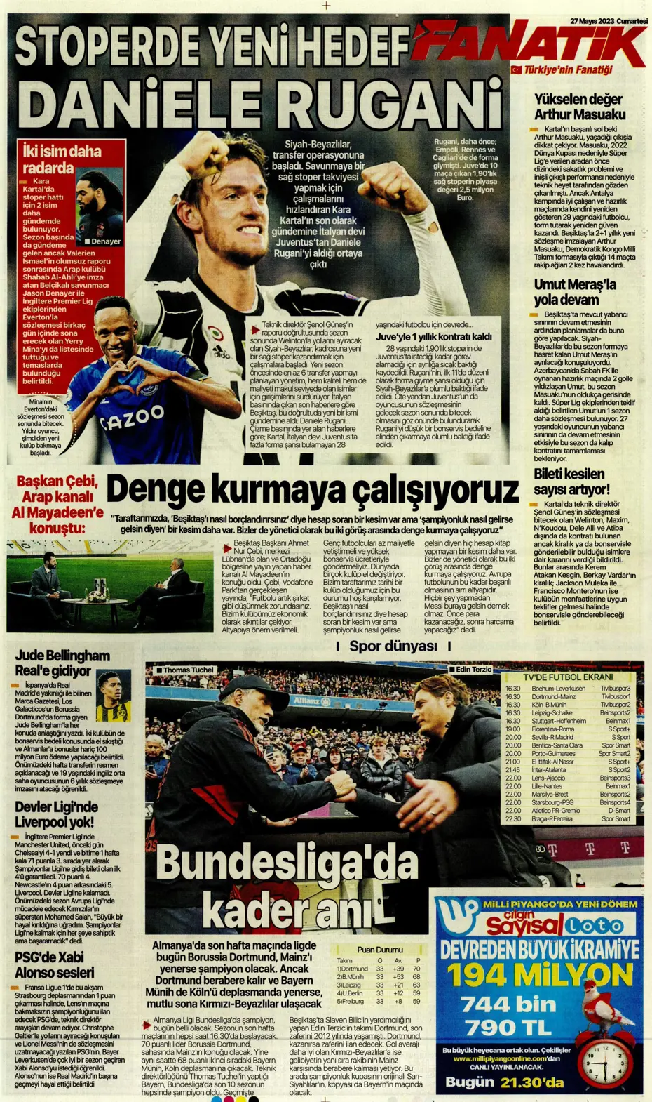 "4 geliyor, 3 gidiyor" | Sporun manşetleri (27 Mayıs 2023) - 7