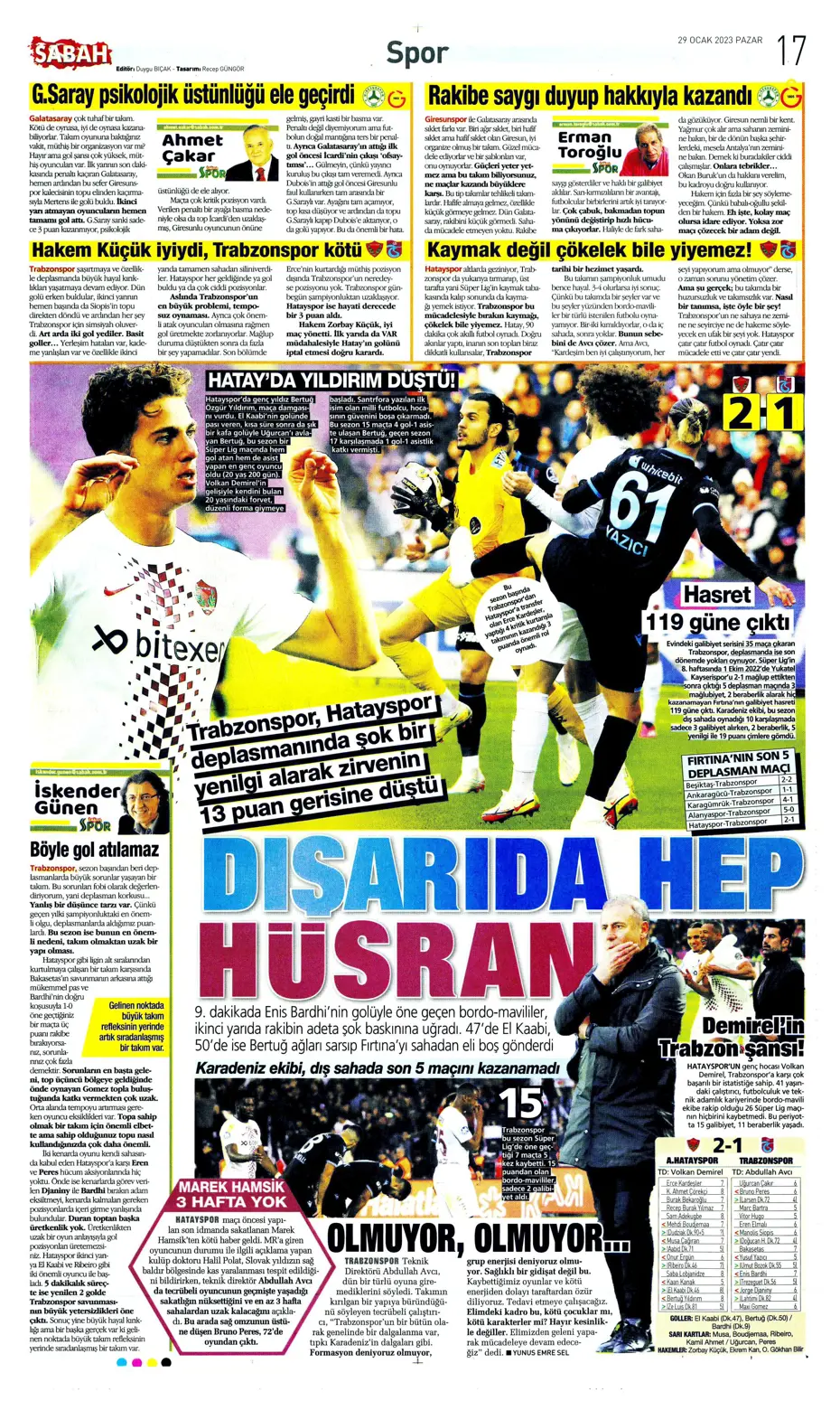 Sporun Manşetleri (29 Ocak 2023) - 43