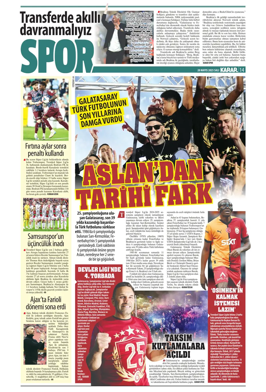 "Osimhen yılın müjdesini verdi: Kalmaya yakınım" | Sporun manşetleri - 21