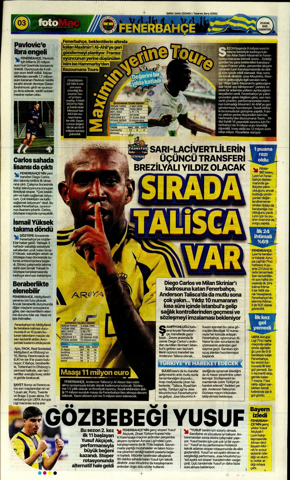 "UEFA bizi birbirimize düşürecek!" | Sporun manşetleri (25 Ocak 2025) - 12