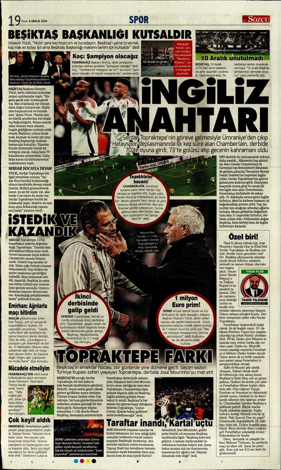 "Derbider Mourinho" | Sporun manşetleri - 27 "Derbider Mourinho" | Sporun manşetleri - 27