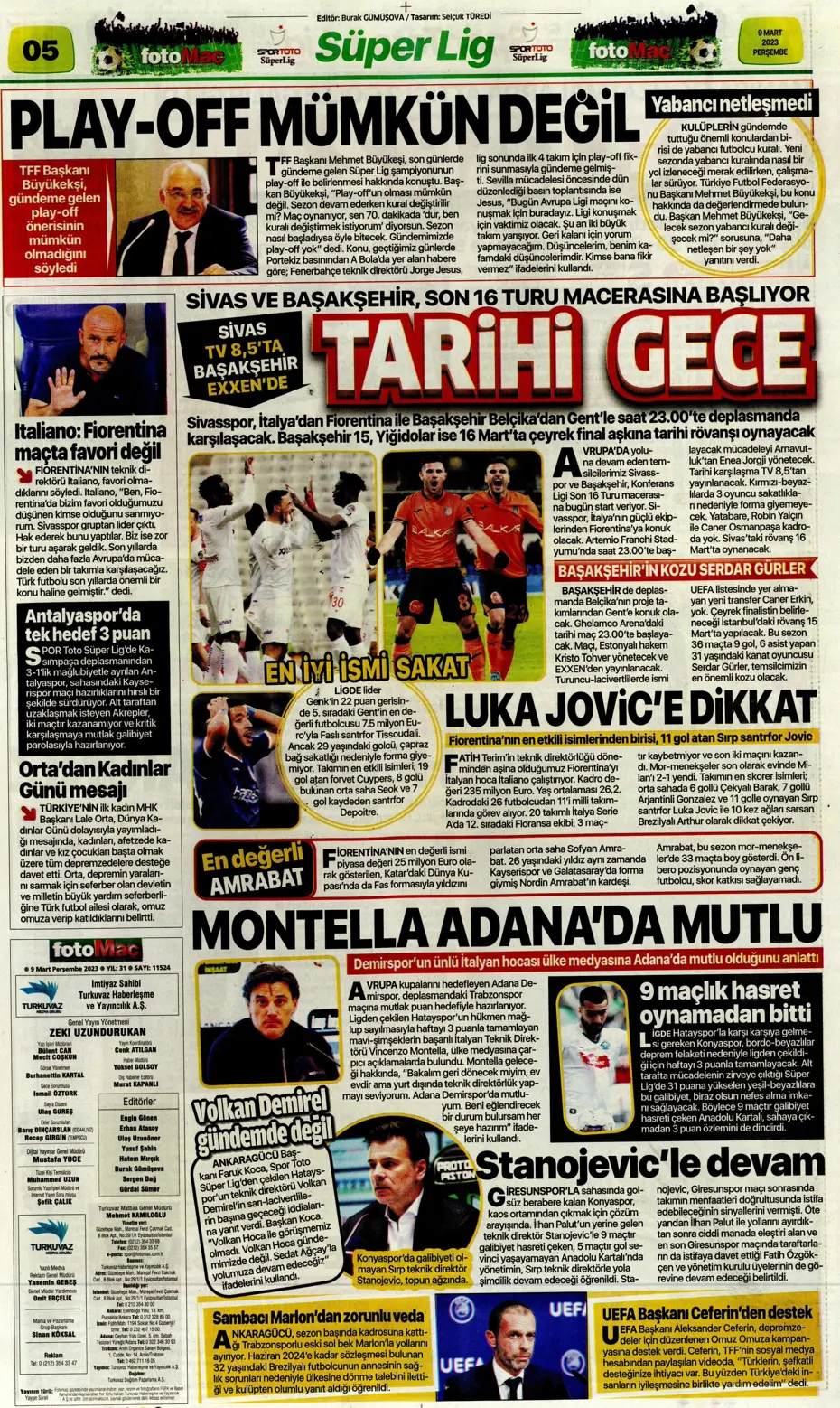 "Avrupa'yı fethedelim" - Sporun manşetleri - 14