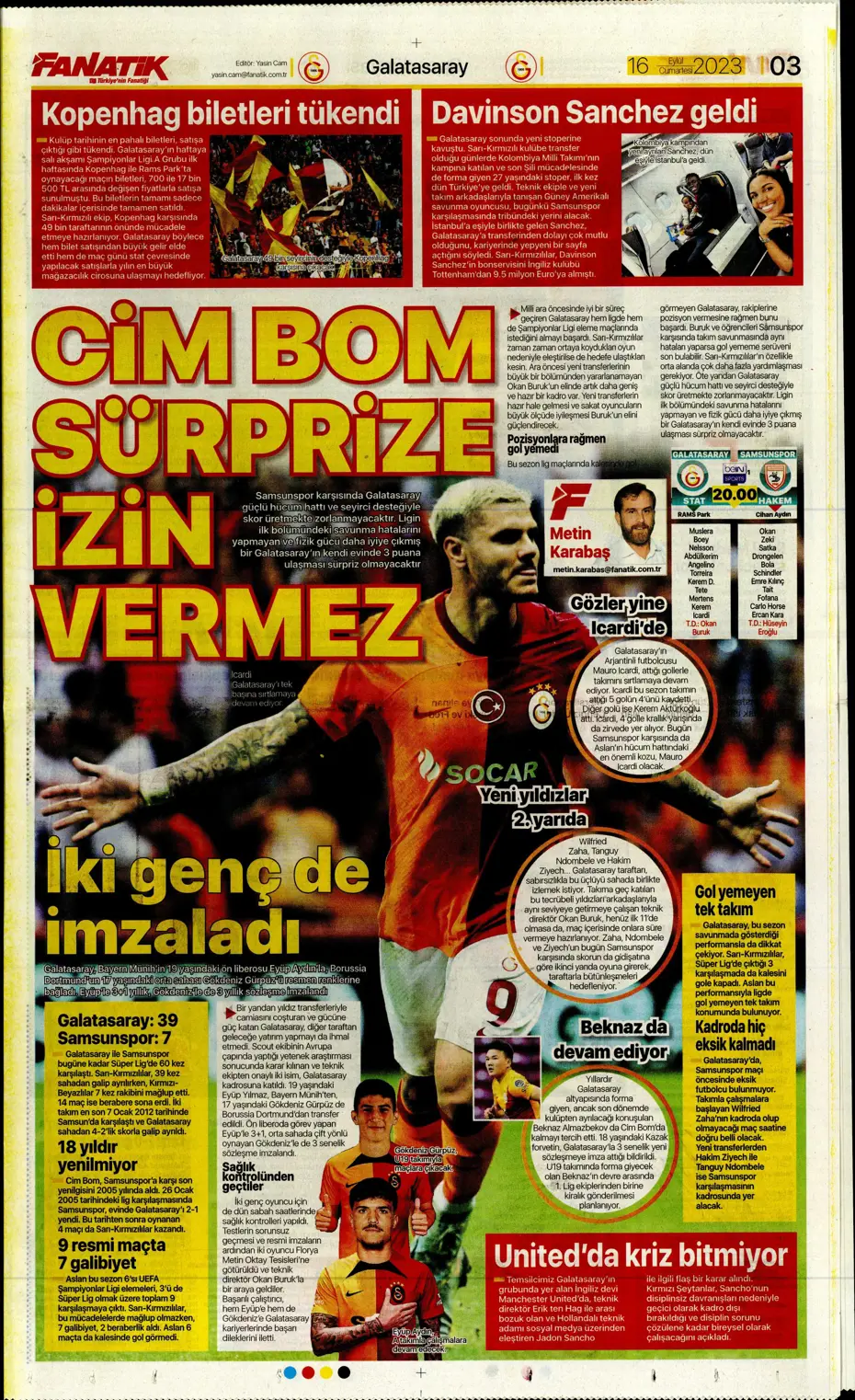 "Süper Lig'de transfer rekoru" | Sporun Manşetleri - 5