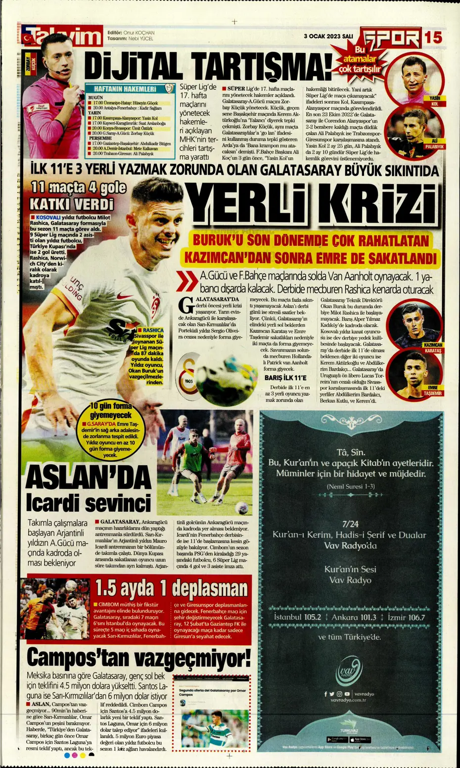 Sporun manşetleri (3 Ocak 2023) - 32