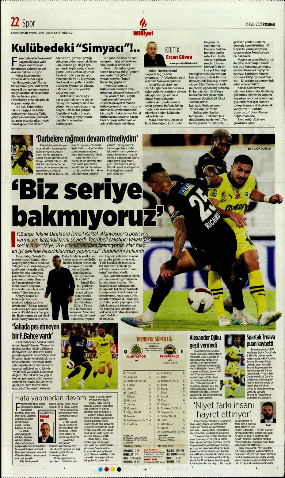 "Hesaplar Kahveci'den" | Sporun manşetleri (25 Eylül 2023) - 30