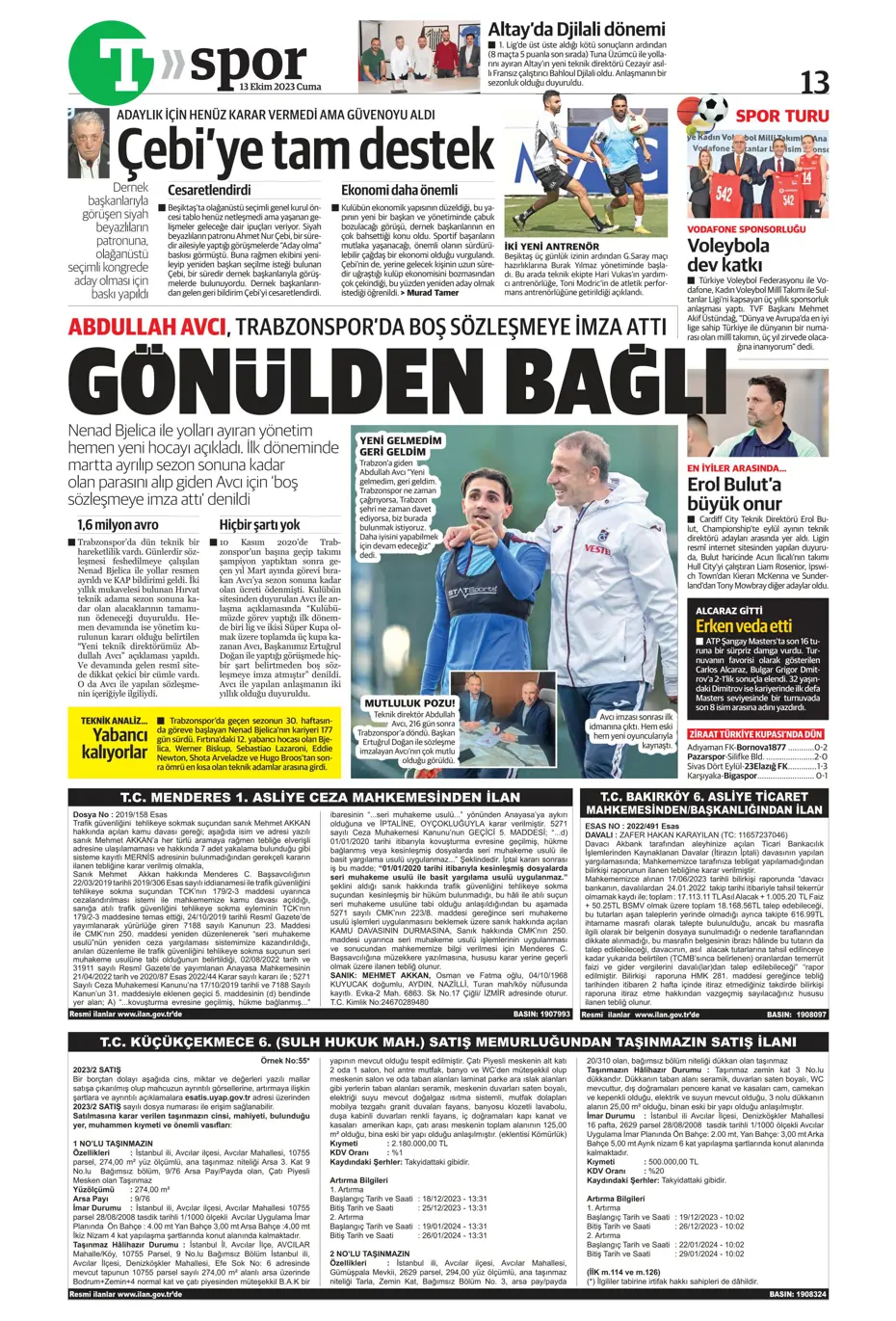 "Barış Yılmaz Türkiye yıkılmaz" | Sporun manşetleri (13 Ekim 2023) - 36 "Barış Yılmaz Türkiye yıkılmaz" | Sporun manşetleri (13 Ekim 2023) - 36