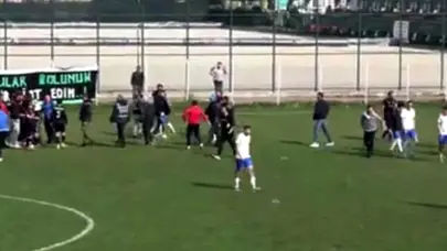 Amatör maçta kavga çıktı: 3 taraftara gözaltı