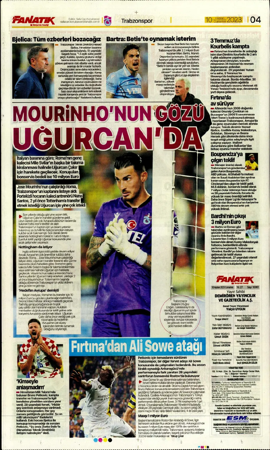"Nelsson'un yerine Merih Demiral" | Sporun manşetleri (10 Haziran 2023) - 3
