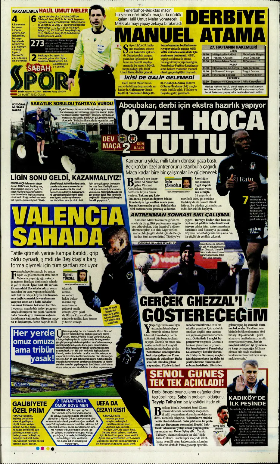 "Dev maçın 11'leri hazır" | Sporun Manşetleri - 27 "Dev maçın 11'leri hazır" | Sporun Manşetleri - 27