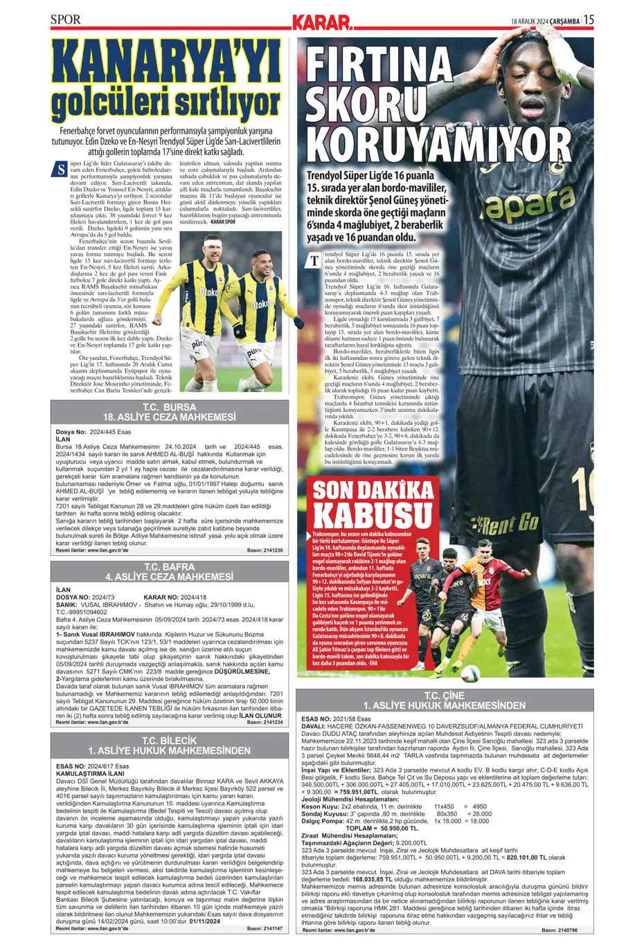 "Aslan Dybala'yı getiriyor" | Sporun manşetleri - 20