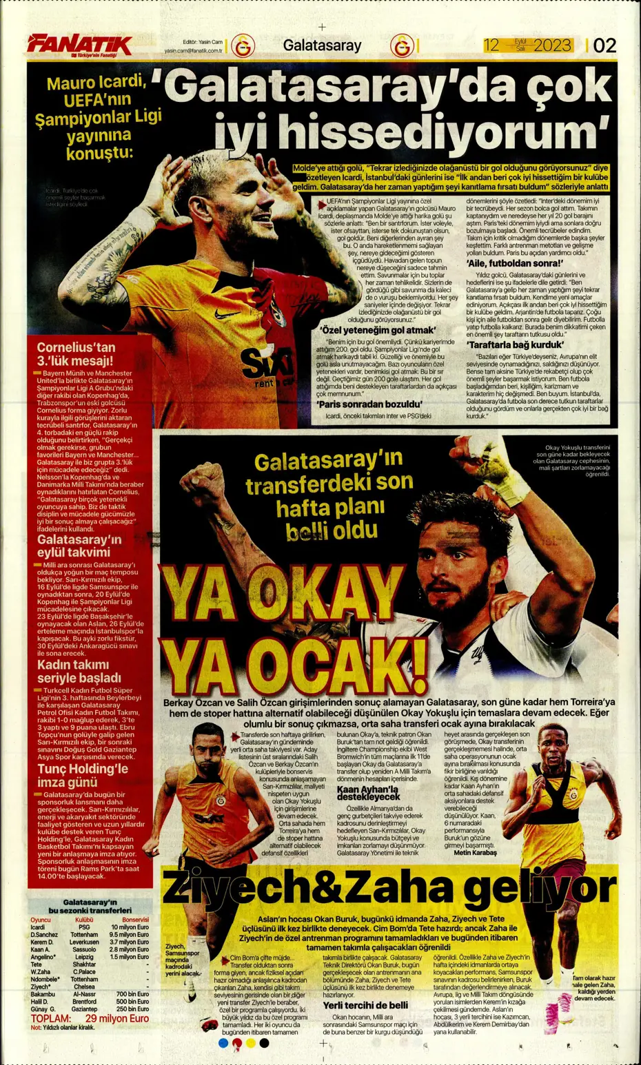 "Kartal'da Lingard sürprizi" | Sporun manşetleri (12 Eylül 2023) - 5