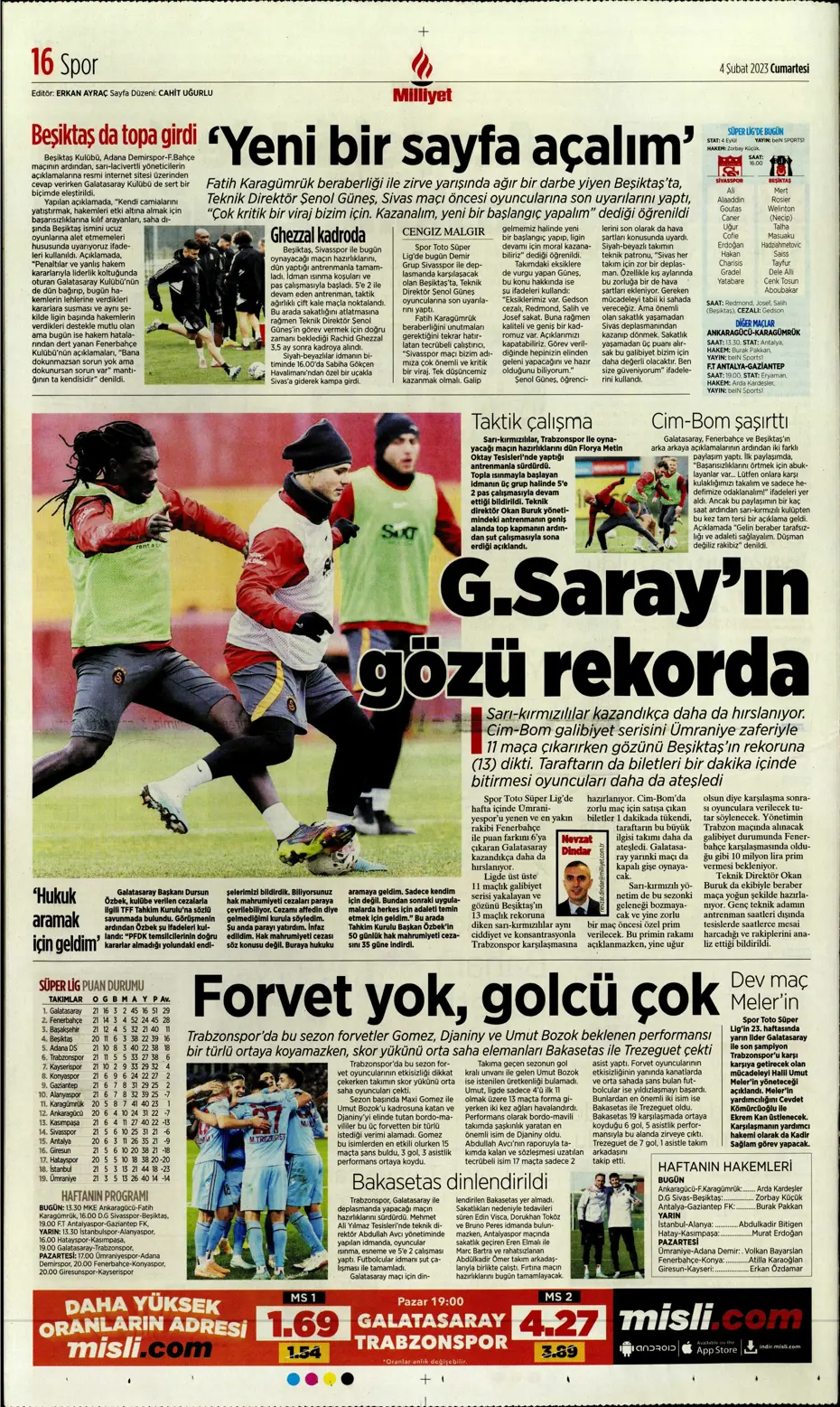 Sporun Manşetleri (4 Şubat 2023) - 21