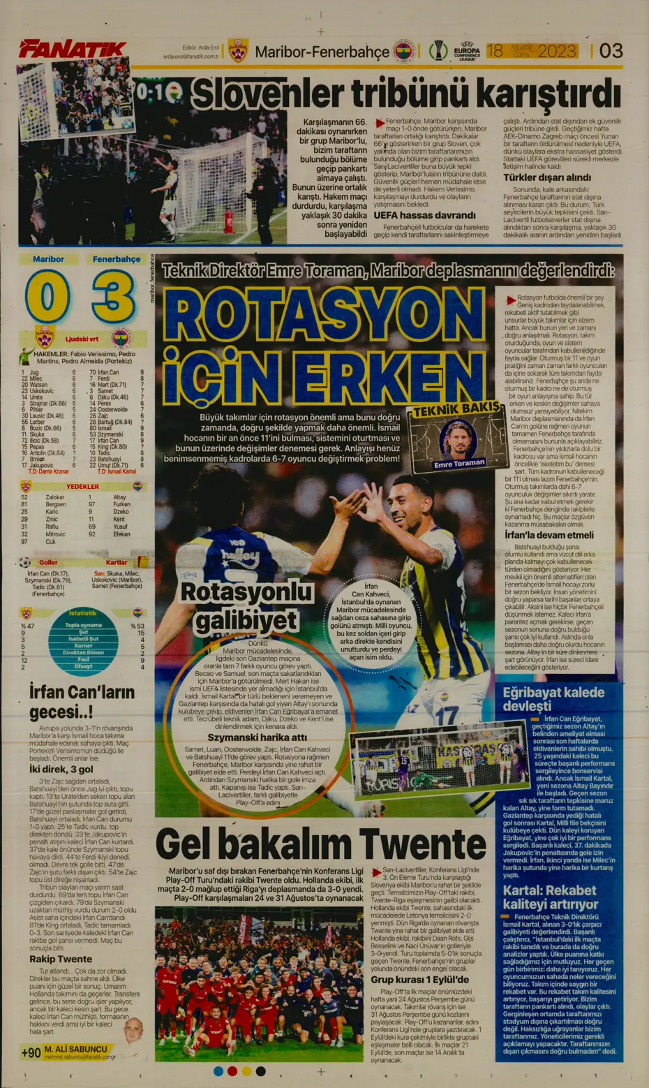 "Türkler geliyor" | Sporun Manşetleri (18 Ağustos 2023) - 3 "Türkler geliyor" | Sporun Manşetleri (18 Ağustos 2023) - 3