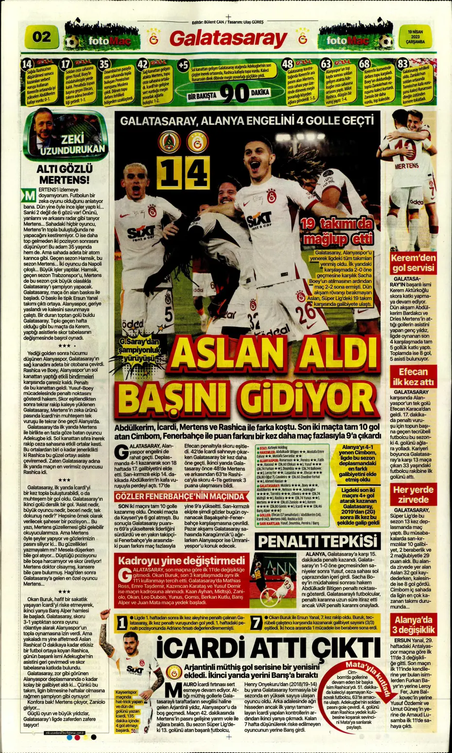 "Galatasaray'ın şov gecesi" | Sporun Manşetleri - 11 "Galatasaray'ın şov gecesi" | Sporun Manşetleri - 11