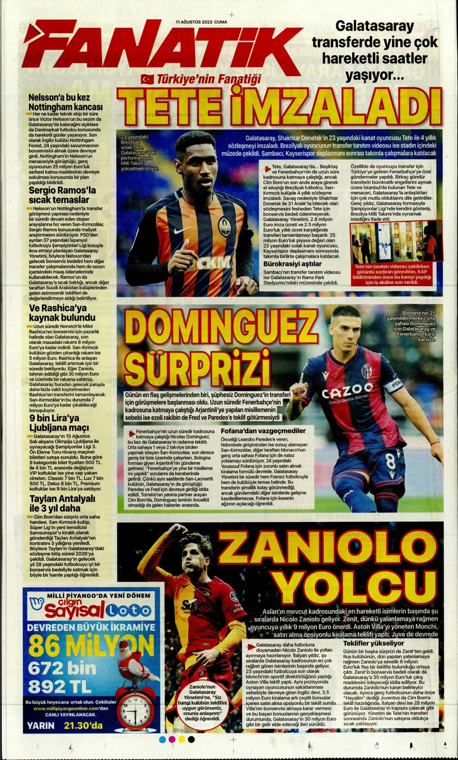 "Cengiz Ünder için yeni görüşme" | Sporun manşetleri (11 Ağustos 2023) - 6 "Cengiz Ünder için yeni görüşme" | Sporun manşetleri (11 Ağustos 2023) - 6