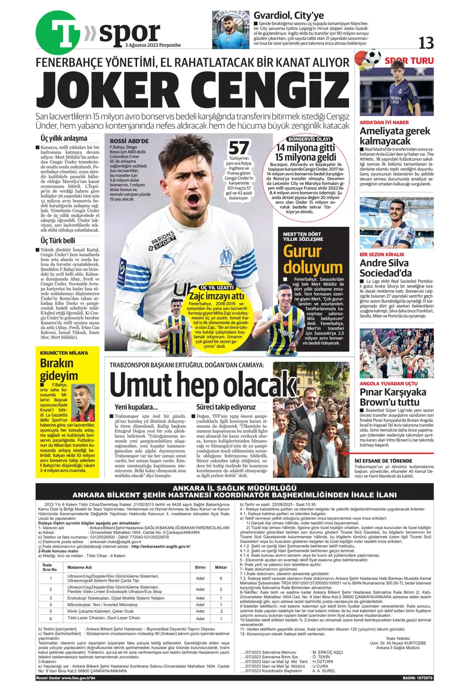 "Adım adım Devler Ligi'ne" | Sporun Manşetleri - 35