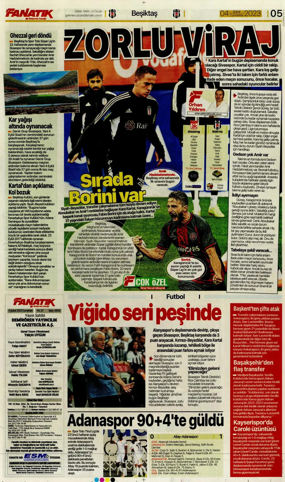 Sporun Manşetleri (4 Şubat 2023) - 8