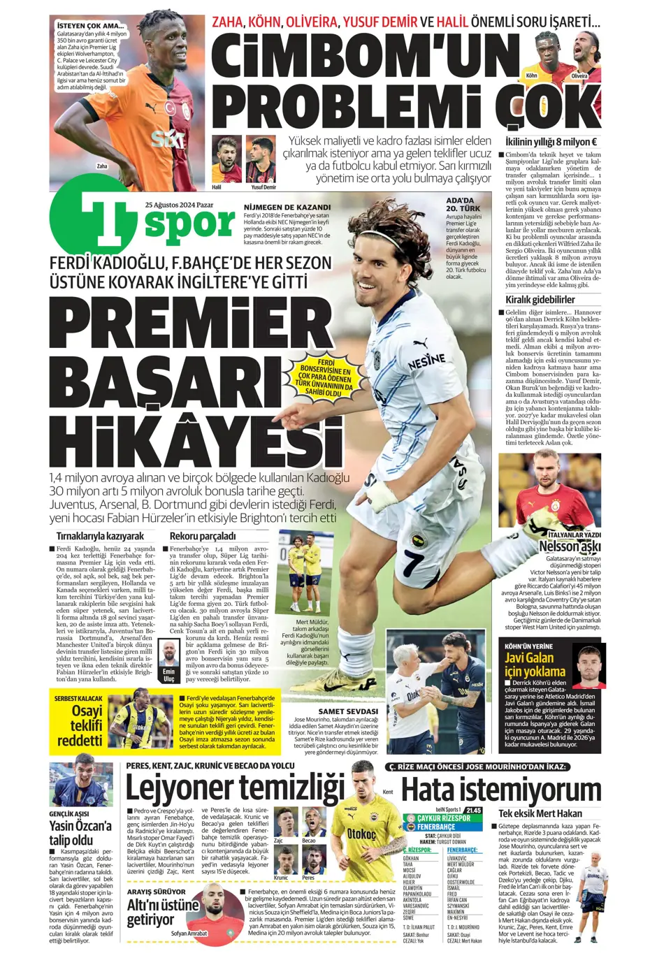 "Fenerbahçe'den yıldız bombardımanı" | Sporun manşetleri - 37 "Fenerbahçe'den yıldız bombardımanı" | Sporun manşetleri - 37