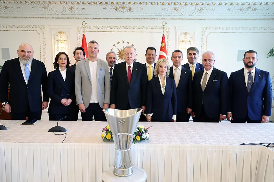 Cumhurbaşkanı Erdoğan, Fenerbahçe Beko'yu kabul etti - 9