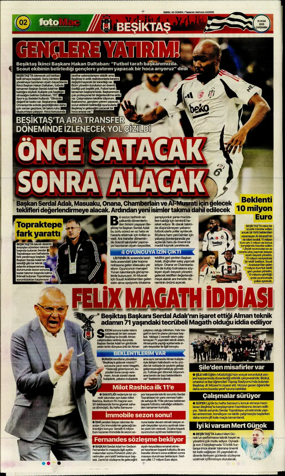 "Fenerbahçe'de yeni hedef Koki Machida" | Sporun manşetleri - 12 "Fenerbahçe'de yeni hedef Koki Machida" | Sporun manşetleri - 12