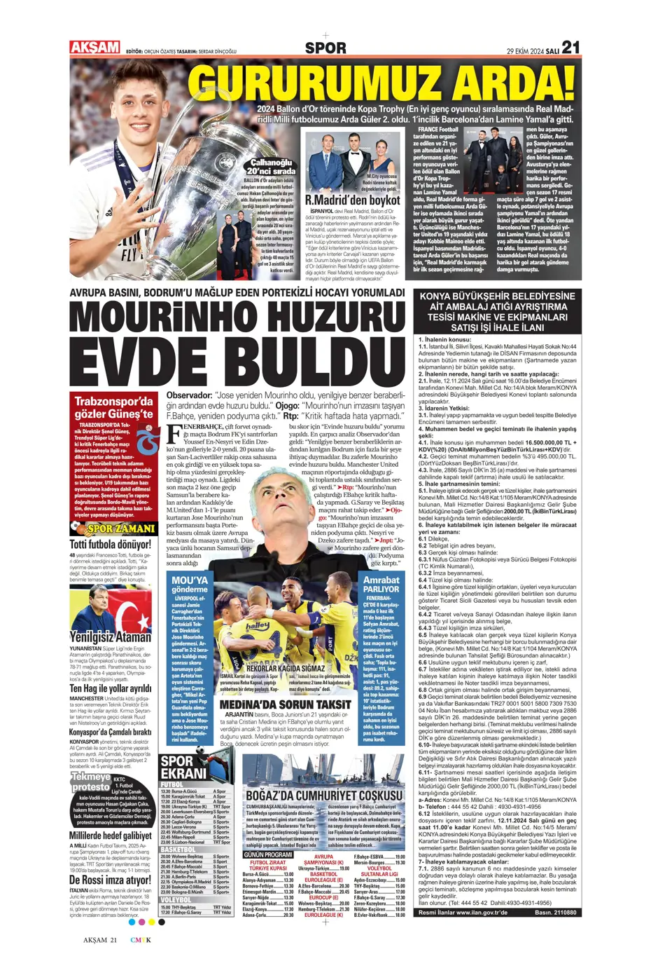 "Cimbom zirvede tek başına" | Sporun manşetleri (29 Ekim 2024) - 4 "Cimbom zirvede tek başına" | Sporun manşetleri (29 Ekim 2024) - 4