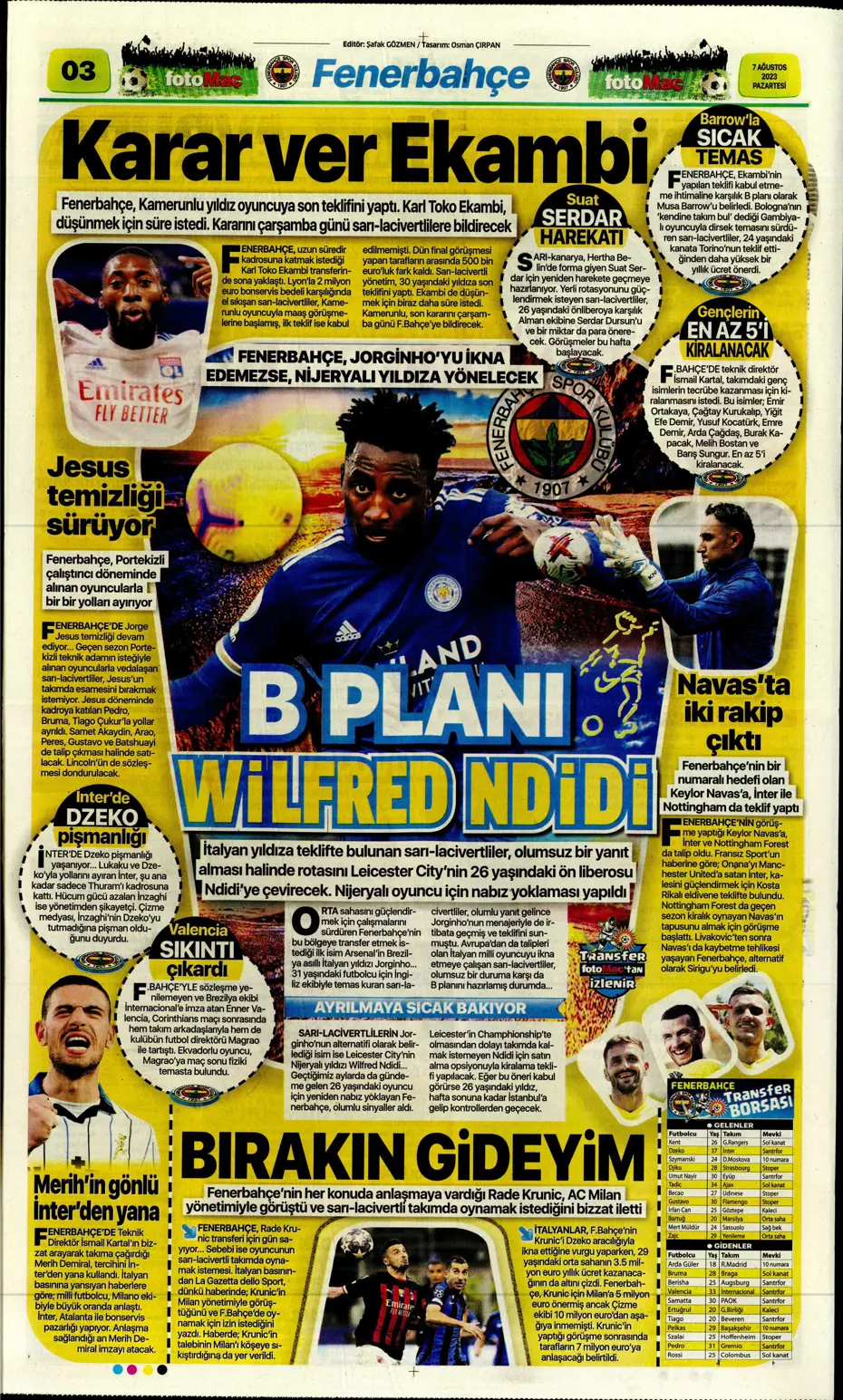 "Zaniolo gidiyor, Talisca geliyor" | Sporun manşetleri (7 Ağustos 2023) - 13 "Zaniolo gidiyor, Talisca geliyor" | Sporun manşetleri (7 Ağustos 2023) - 13