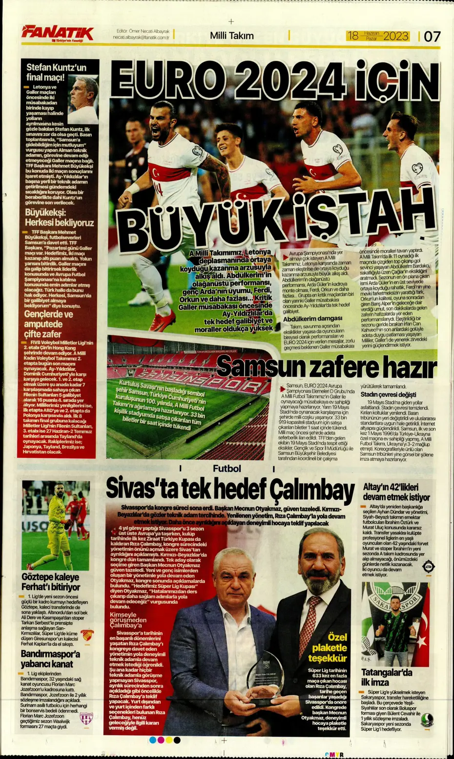 "Dzeko bavulları topluyor" Sporun manşetleri (18 Haziran 2023) - 7