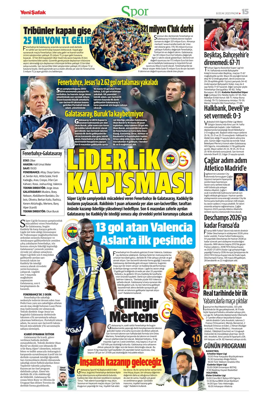 Sporun Manşetleri (8 Ocak 2023) - 49