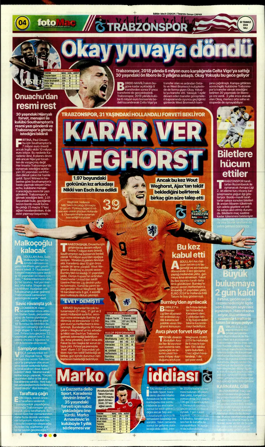 "Mourinho ateşi yaktı" | Sporun manşetleri (30 Temmuz 2024) - 13