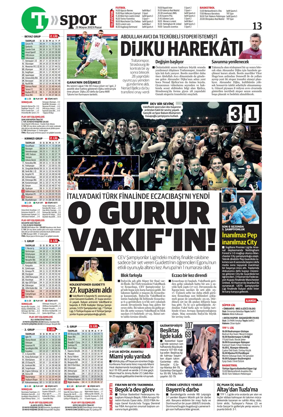 "Mauro Icardi ile 23. şampiyonluğa" Günün spor manşetleri (21 Mayıs 2023) - 25