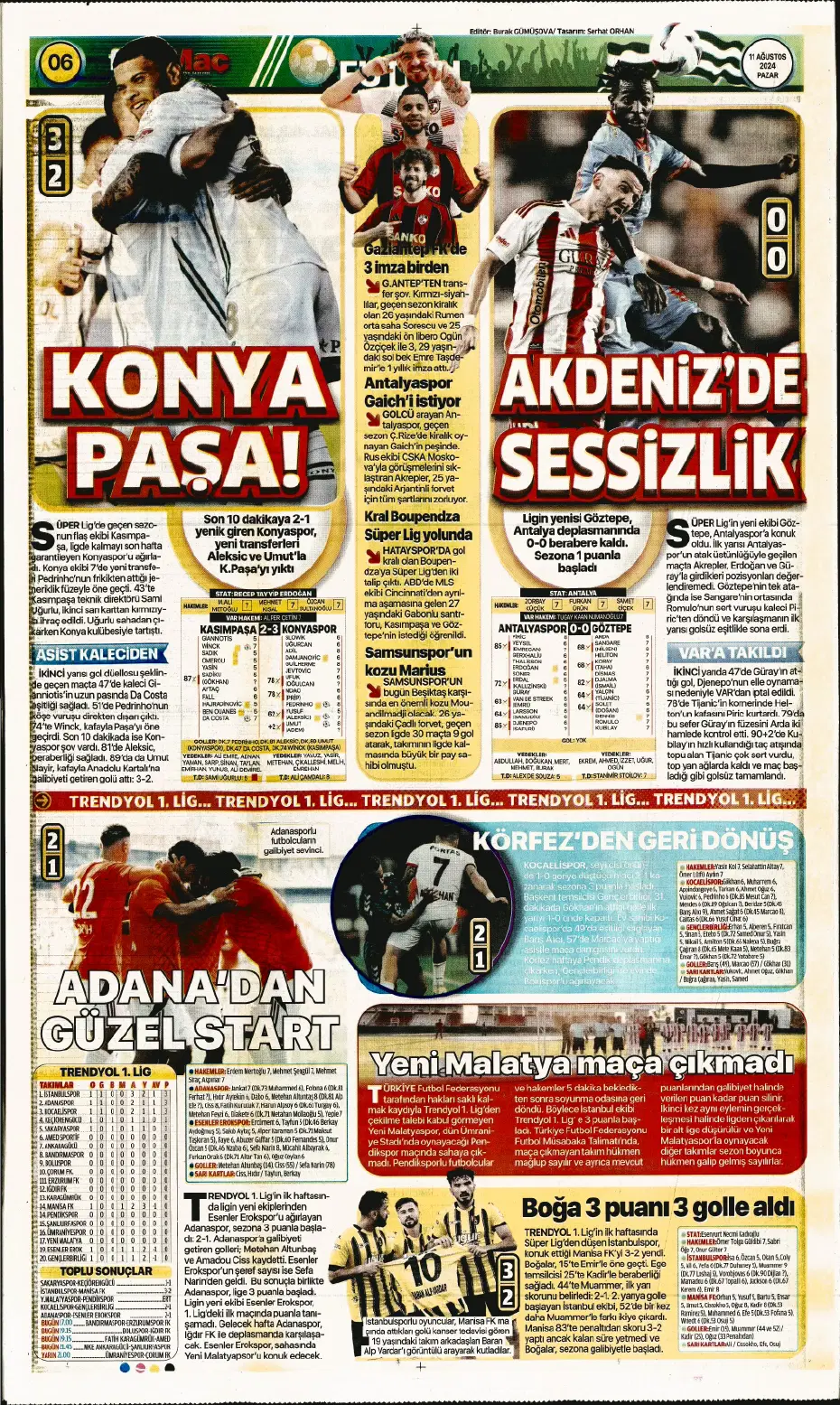 "Mou varsa fire yok" | Sporun manşetleri (11 Ağustos 2024) - 12