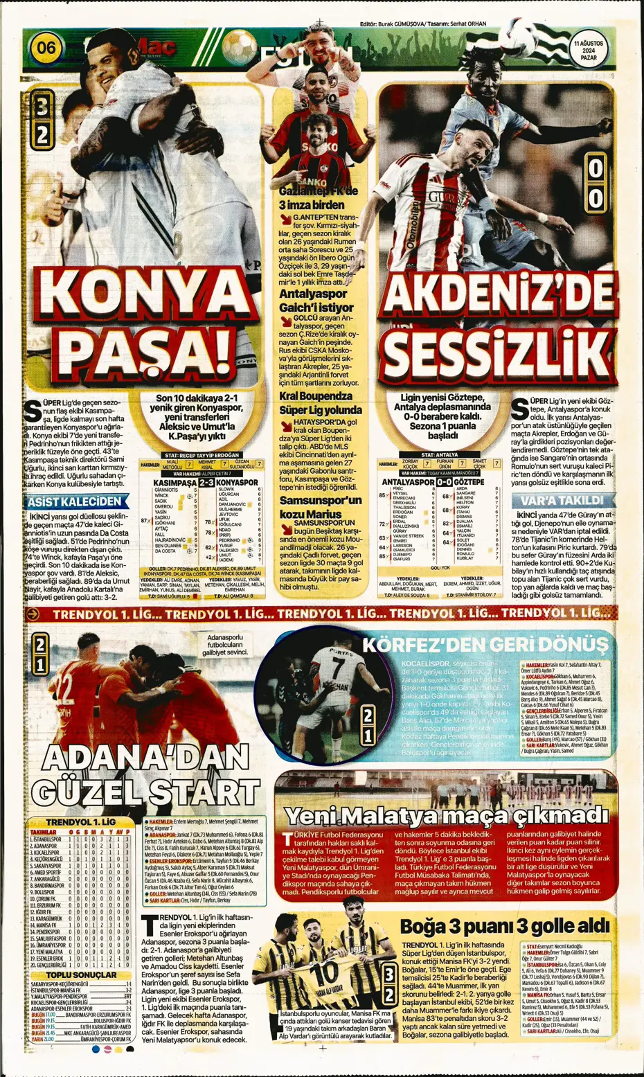 "Mou varsa fire yok" | Sporun manşetleri (11 Ağustos 2024) - 17